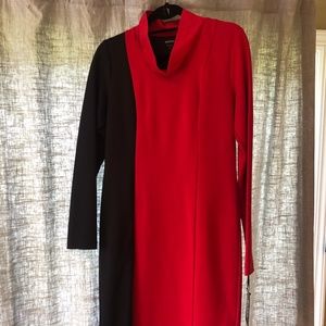 NWT Worth Red and Black Office Dress